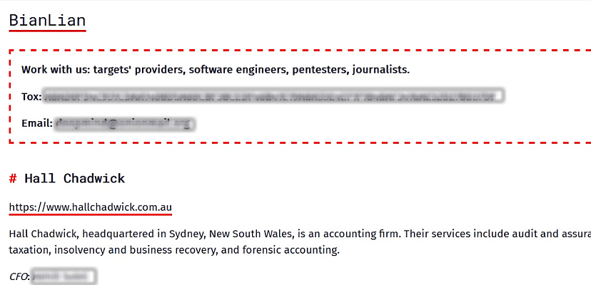 Exclusive: BianLian ransomware group claims hack of Sydney-based Hall Chadwick