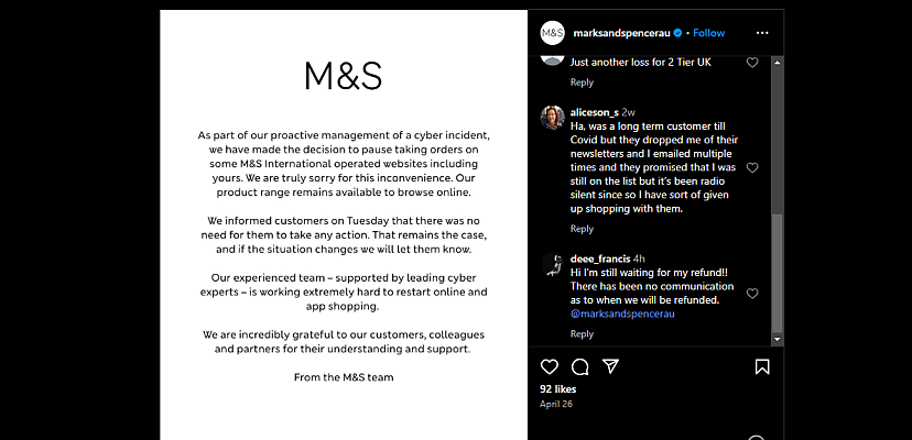 Exclusive: M&S halts Australian operations following cyber attack