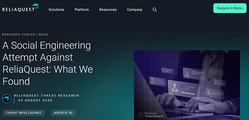 ReliaQuest says no data accessed after failed ShinyHunters social engineering attempt