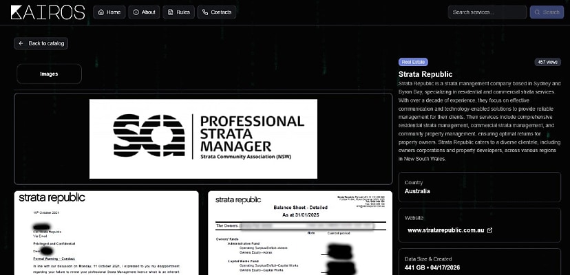 Exclusive: NSW-based Strata Republic allegedly breached by Kairos ransomware group