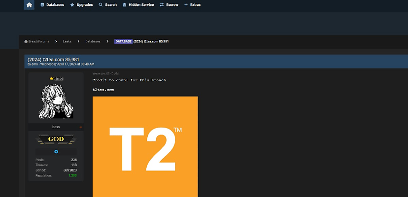 T2 scalded by alleged data breach affecting more than 80k customers