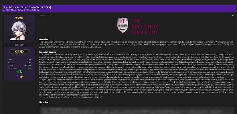 Exclusive: Alleged Top Education Group data breach could impact thousands