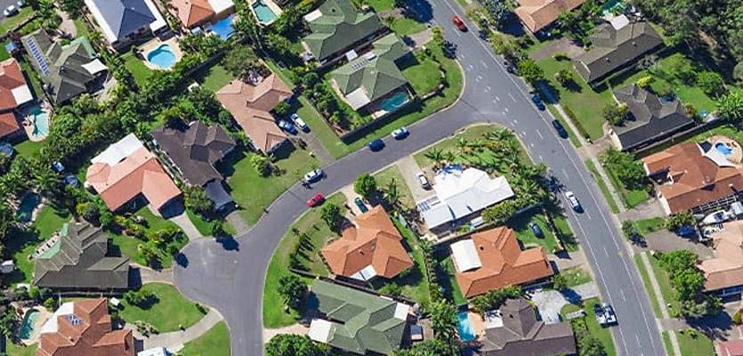 aerial suburbs new mb
