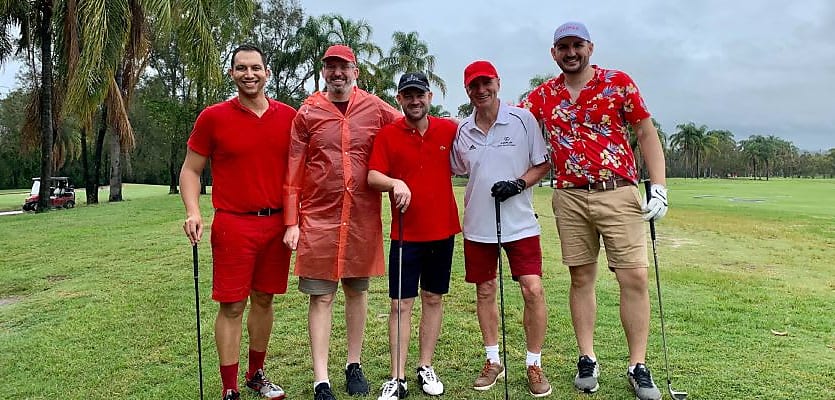 Red Nose Day golf reb