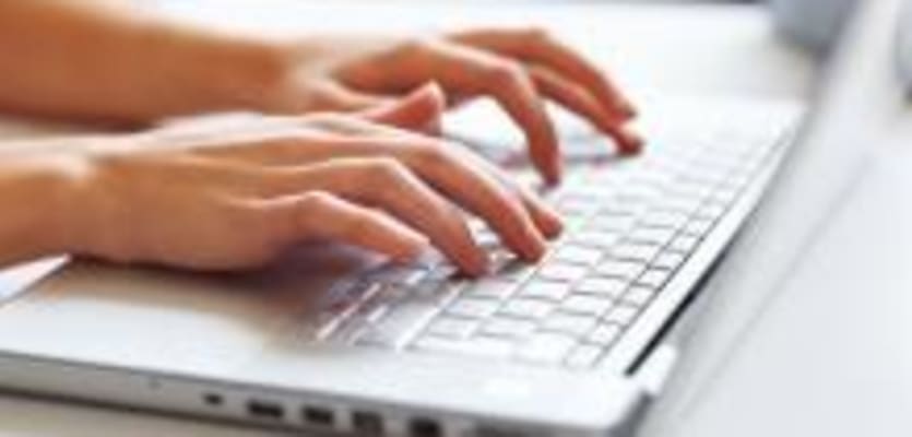 laptop typing