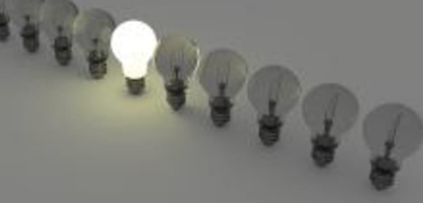 light bulb lit up