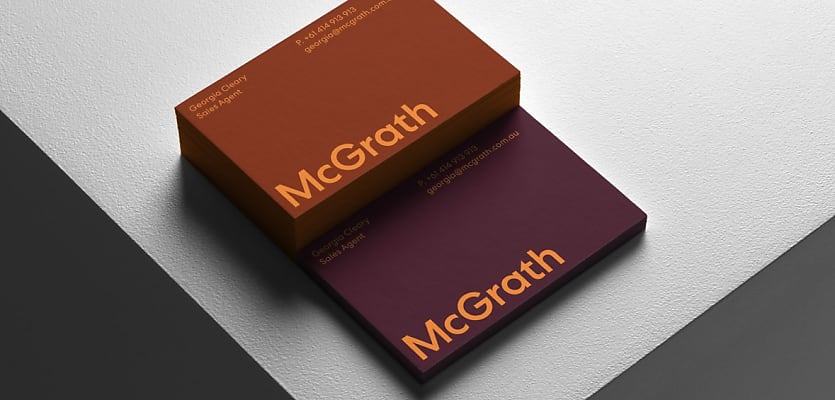 mcgrath rebranding business cards 2024 reb iq6p0o
