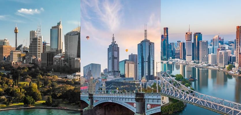 Sydney Melbourne Brisbane spi