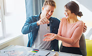 young couple buyers reb