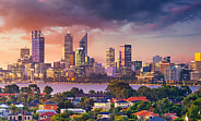 perth skyline cbd twilight reb g6mz00