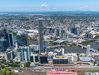 queensland brisbane cbd aerial reb sagplp
