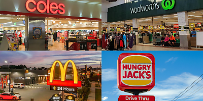 Coles Woolworths McDonalds Hungry Jacks LW 1 pepjy9