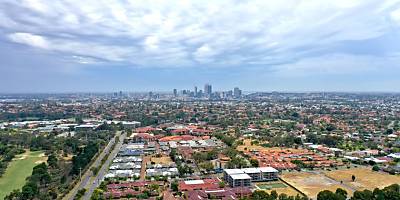 Perth Western Australia aerial shot spi