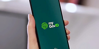 myGovID smartphone app ad at eoudxk