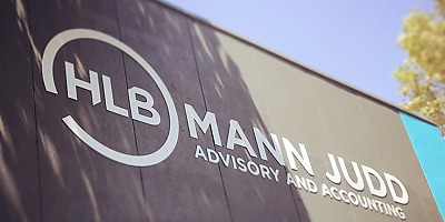 HLB Mann Judd new sign at ad ia8hum