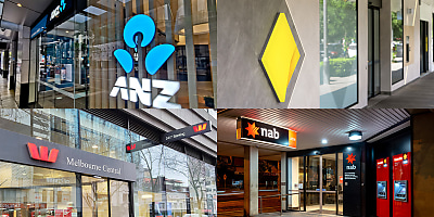 ANZ CBA Westpac NAB branches bd swubgv