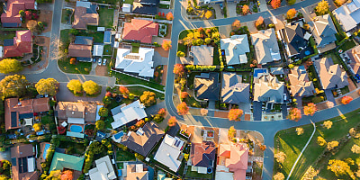 suburb aerial shot bd s99juq