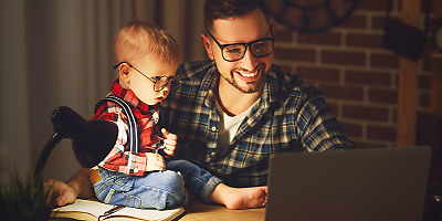dad child work at home hr etobyv