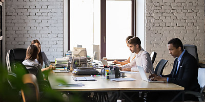 office employees working hr pbtmka