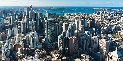 sydney cbd buildings aerial lw wruv01