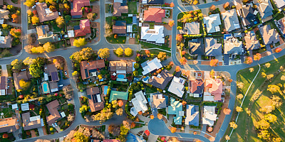 aerial suburb top shot reb tlmkvw