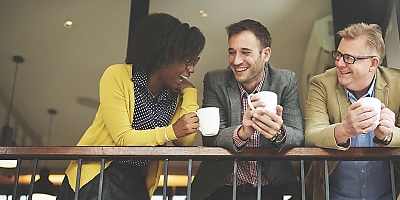 happy office workers reb