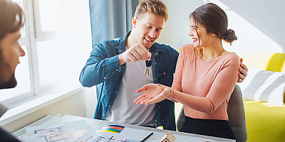 young couple buyers reb