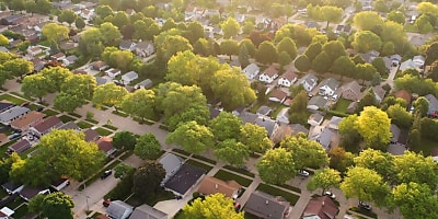 green suburbs aerial spi