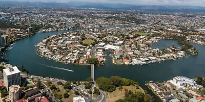 queensland suburbs aerial spi