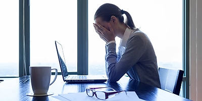 stressed woman office wd