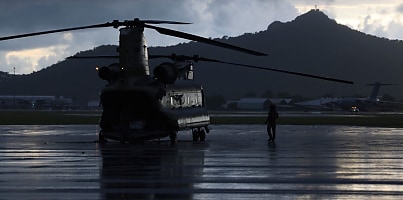 Chinooks prior to departure from RAAF Base Townsville ahead of its deployment to Vanuatu  Defence WO2 Max Bree aod05f ukitxd