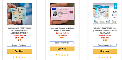 Bitdefender Dark Market Shopping Fake IDs twu3r1