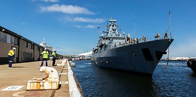 German Navy frigate FGS Bayern dc