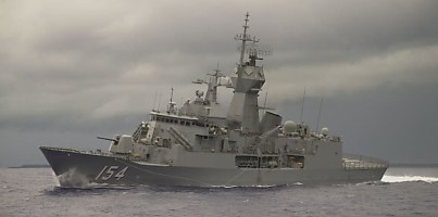 HMAS Parramatta in Micronesia