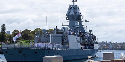 HMAS Warramunga departure dc tjbb5b