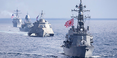 JS Sazanami USS Gabrielle Giffords HMAS Warramunga and USS John Finn dc hvfuql