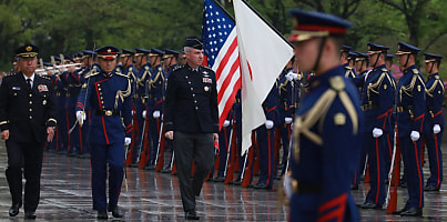 Japanese Self Defense Force ceremonial honour guard k1gsfo