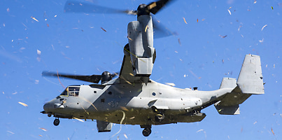 Marine Corps MV 22B Osprey prepares to land Resolute Dragon dc e9upsa