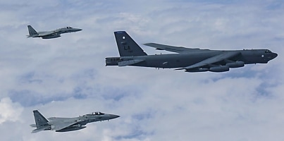 USAF B 52 over South China Sea