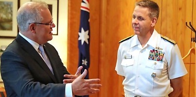 PM Scott Morrison Admiral Philip Davidson USN