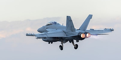 Royal Australian Air Force EA 18G Growler departs RAAF Base Darwin dc sumuw1