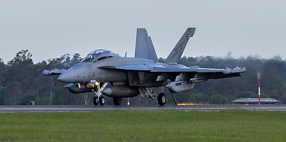 Royal Australian Air Force EA 18G Growler landing dc rxvrs8