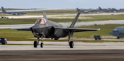 Royal Australian Air Force F 35A Lightning II aircraft taxis dc beoq3i