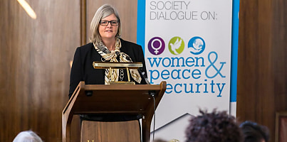 Sam Mostyn speaking at the Annual Civil Society Dialogue dc u1as73