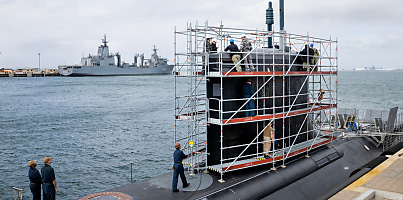 USS Hawaii during the Submarine Tender Maintenance Period dc xv7pvm