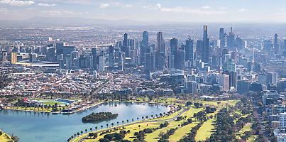 melbourne cbd aerial dc xj76je