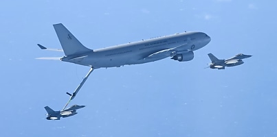 raaf kc 30a refuelling kf 16u fighting falcon KAF dc aluqtf