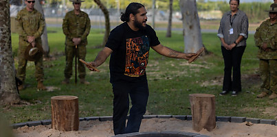 smoking ceremony 51st Battalion dc v0z8ug