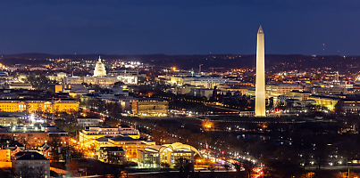 washington DC aerial night dc l8vsnz