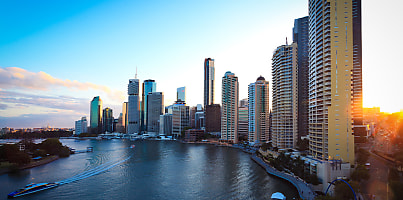 brisbane skyline sunset river reb ocvwu0